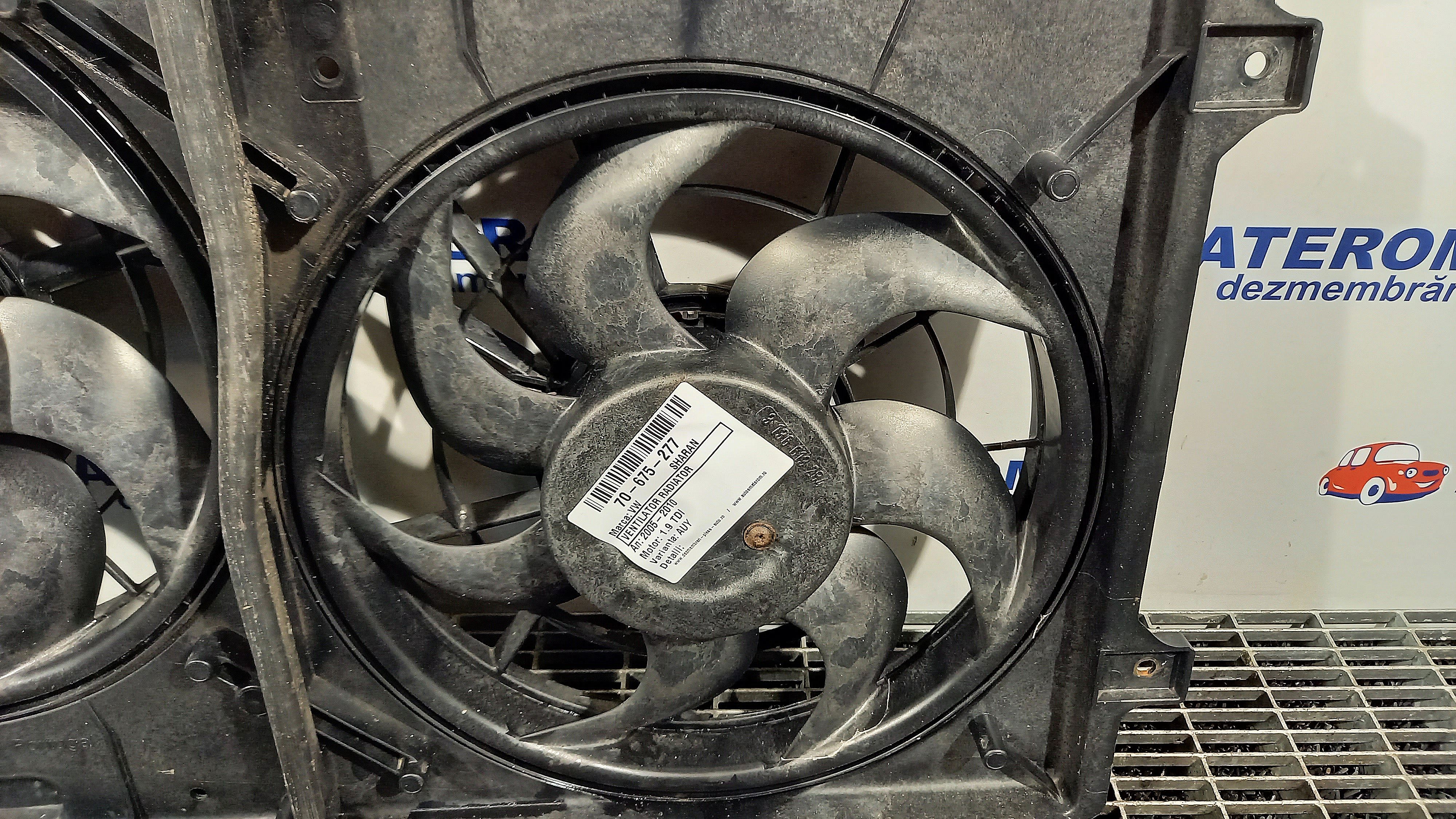 Ventilator radiator VW SHARAN, 1.9 TDI - Dezmembrari auto MATEROM